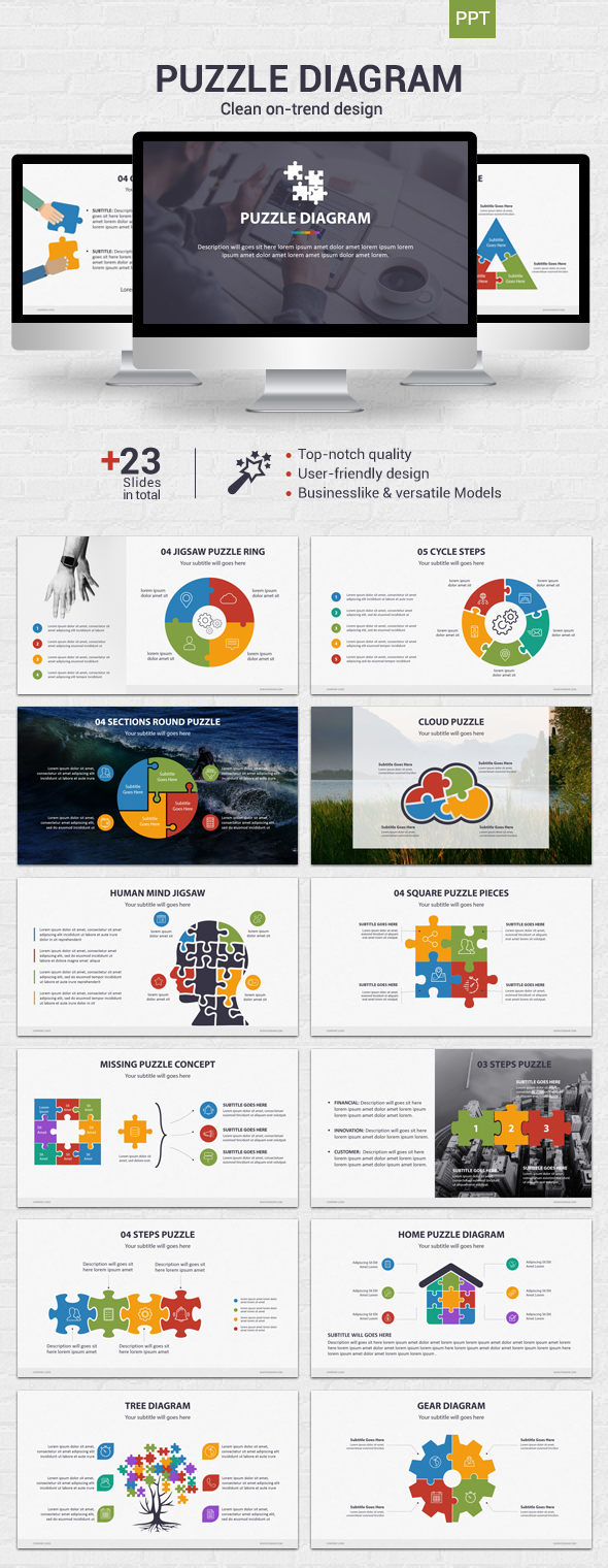 Puzzle Diagram - Powerpoint - Business PowerPoint Templates