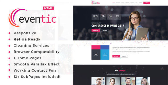 Eventic - ConferenceEvent - ThemeForest 19950885