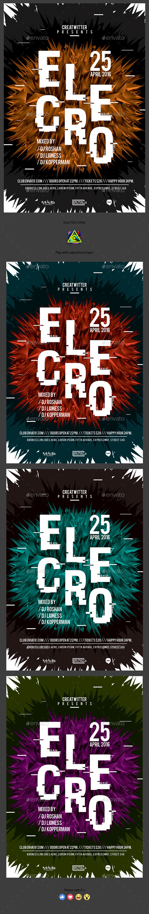 Electro Flyer - Clubs & Parties Events