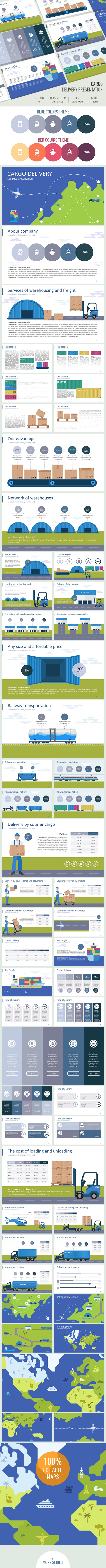 Cargo delivery Google slides - Google Slides Presentation Templates