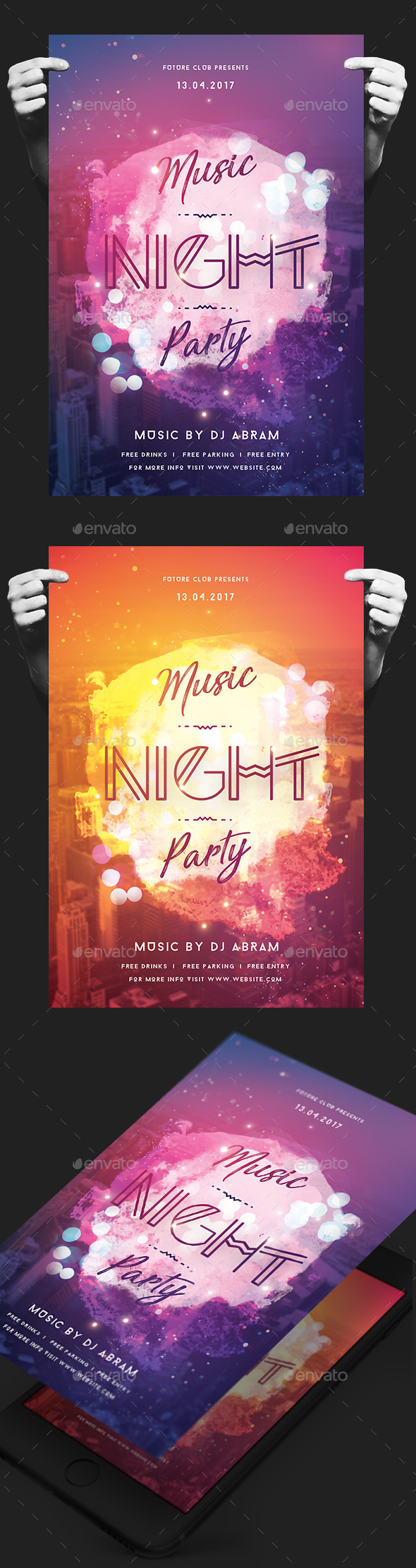 Music Night Party Flyer - Clubs & Parties Events