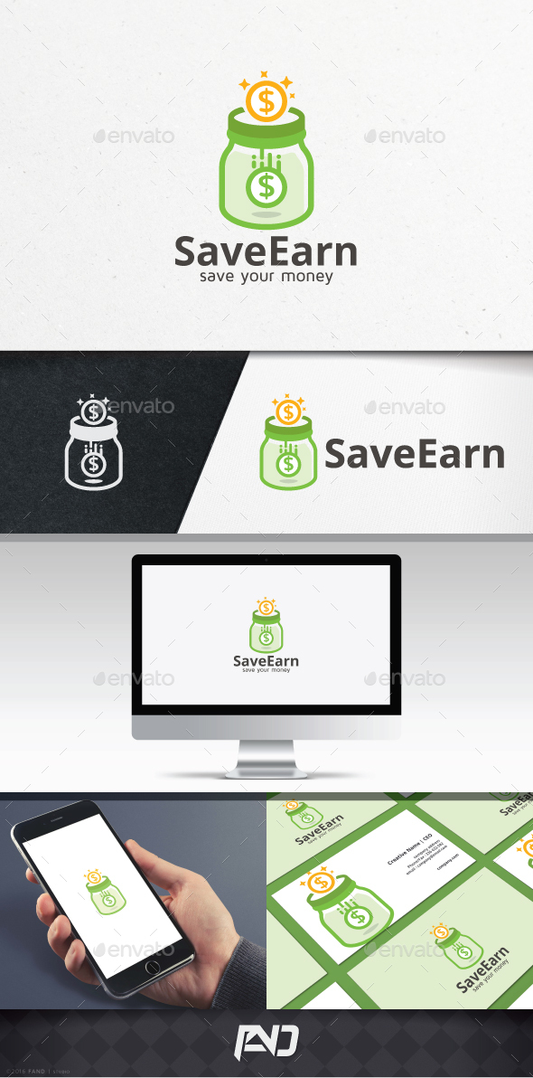 Save Earn Logo Template - Vector Abstract
