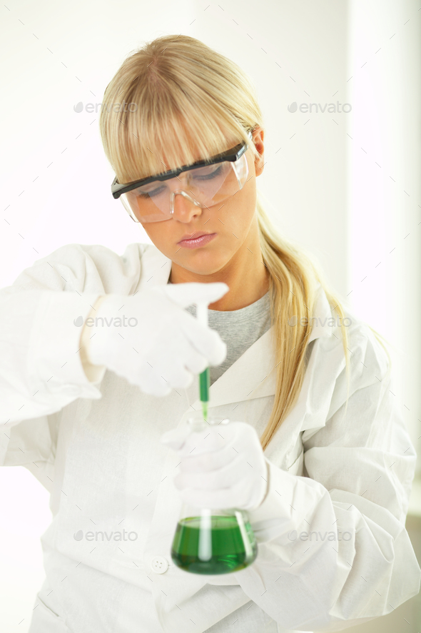 Female in lab - Stock Photo - Images