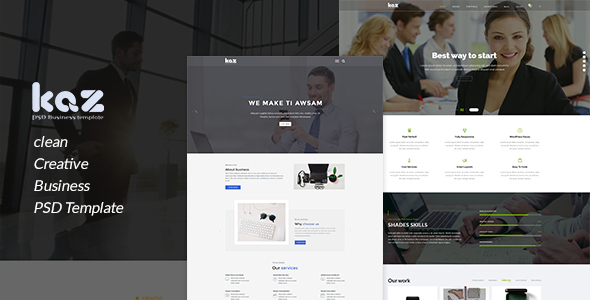 Kaz Business PSD Template - Business Corporate