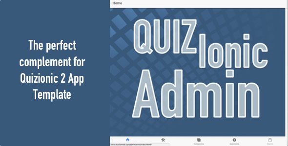 Quizionic Admin Panel for Quizionic 2 - CodeCanyon Item for Sale
