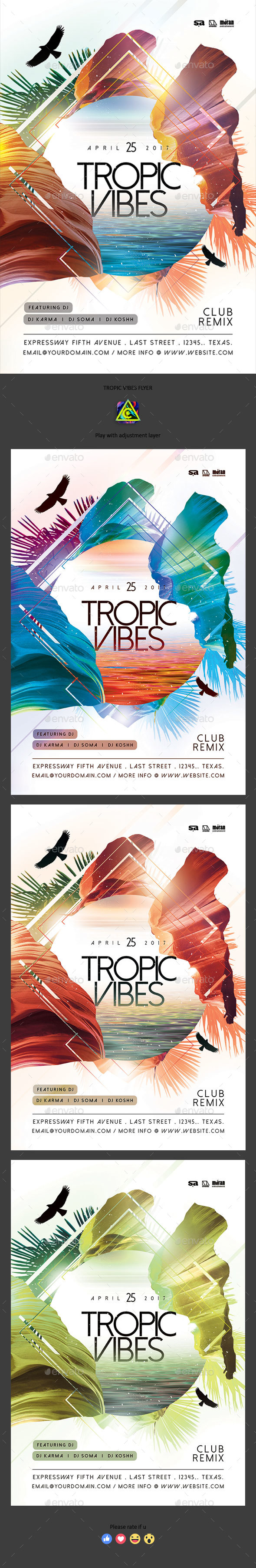 Tropic Vibes Flyer - Clubs & Parties Events