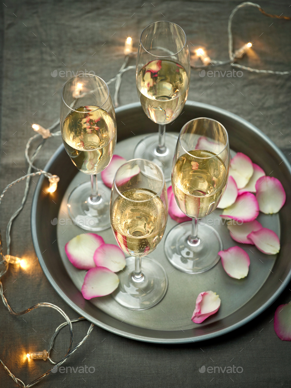 glasses of champagne Stock Photo by magone | PhotoDune