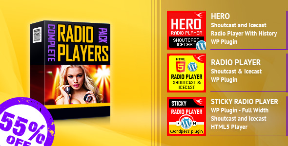 HTML5 Radio Players WordPress Plugins Bundle - CodeCanyon Item for Sale