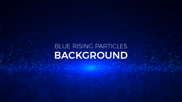 Blue Rising Particles Background