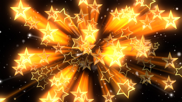 Golden Stars Rays, Motion Graphics | VideoHive