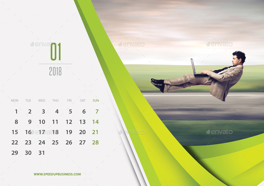 desk calendar 2018