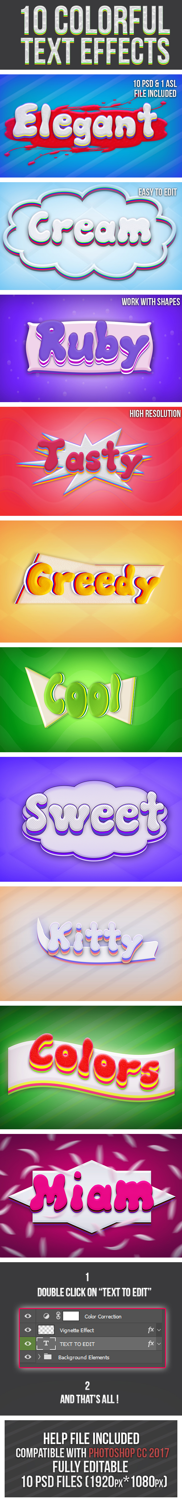 Colorful Text Effects 2 - Text Effects Styles