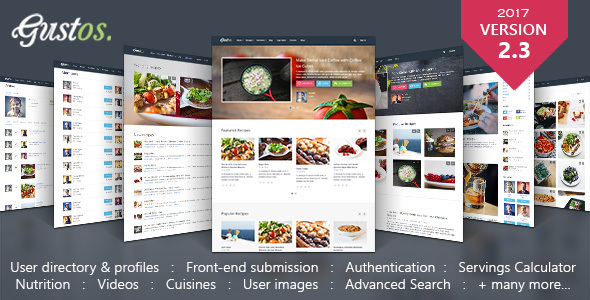 Gustos - Community-Driven Recipes, WordPress Theme - Food Retail