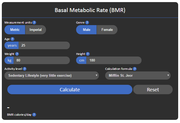 basal metabolic rate bmr calculator by triplumi codecanyon basal metabolic rate chart