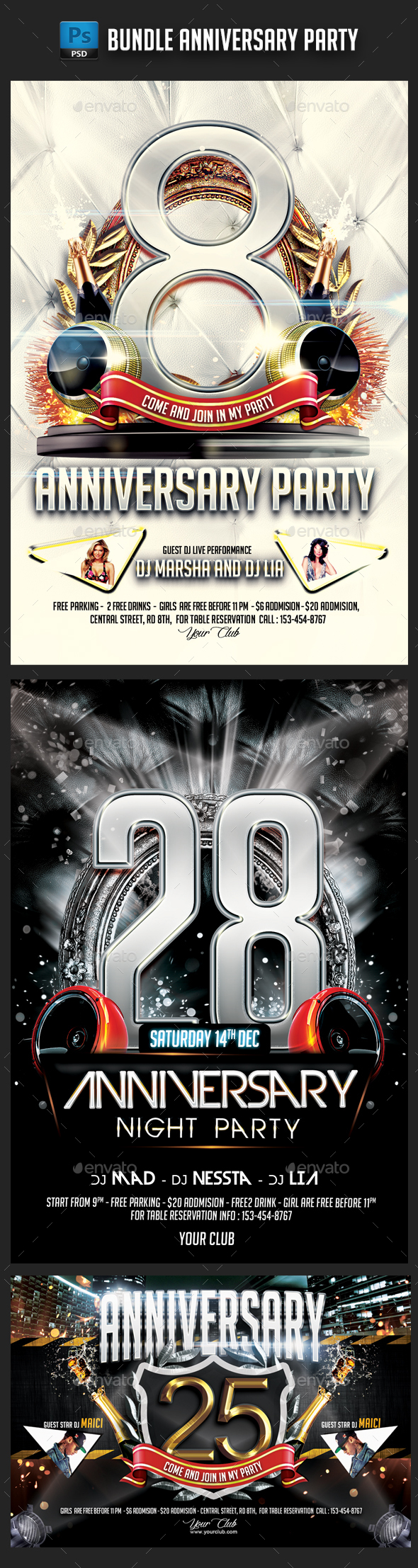 Bundle Anniversary Party - Events Flyers