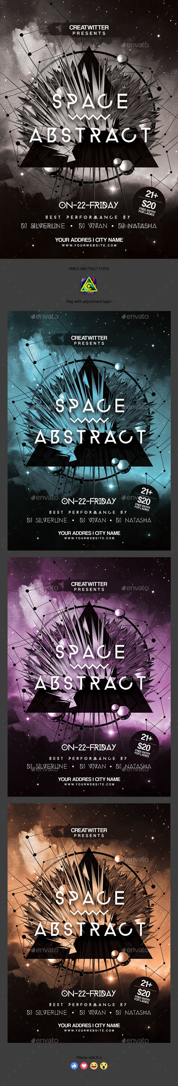 Space Abstract Flyer - Clubs & Parties Events