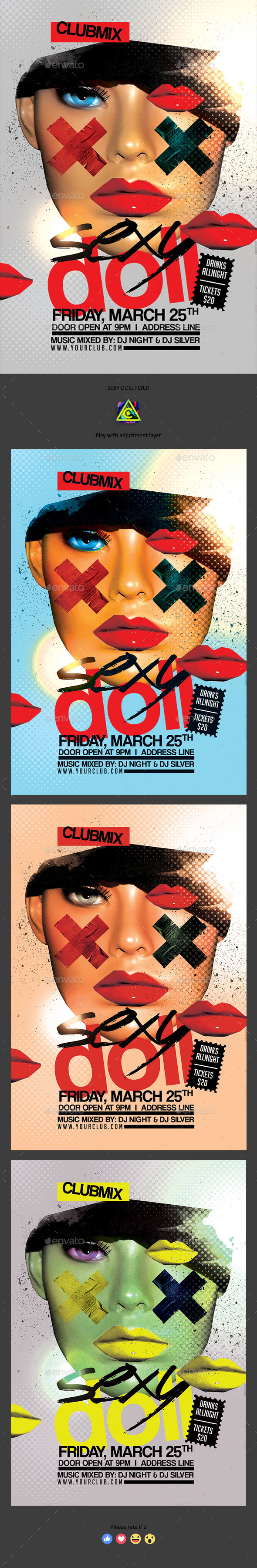 Sexy Doll Flyer - Clubs & Parties Events