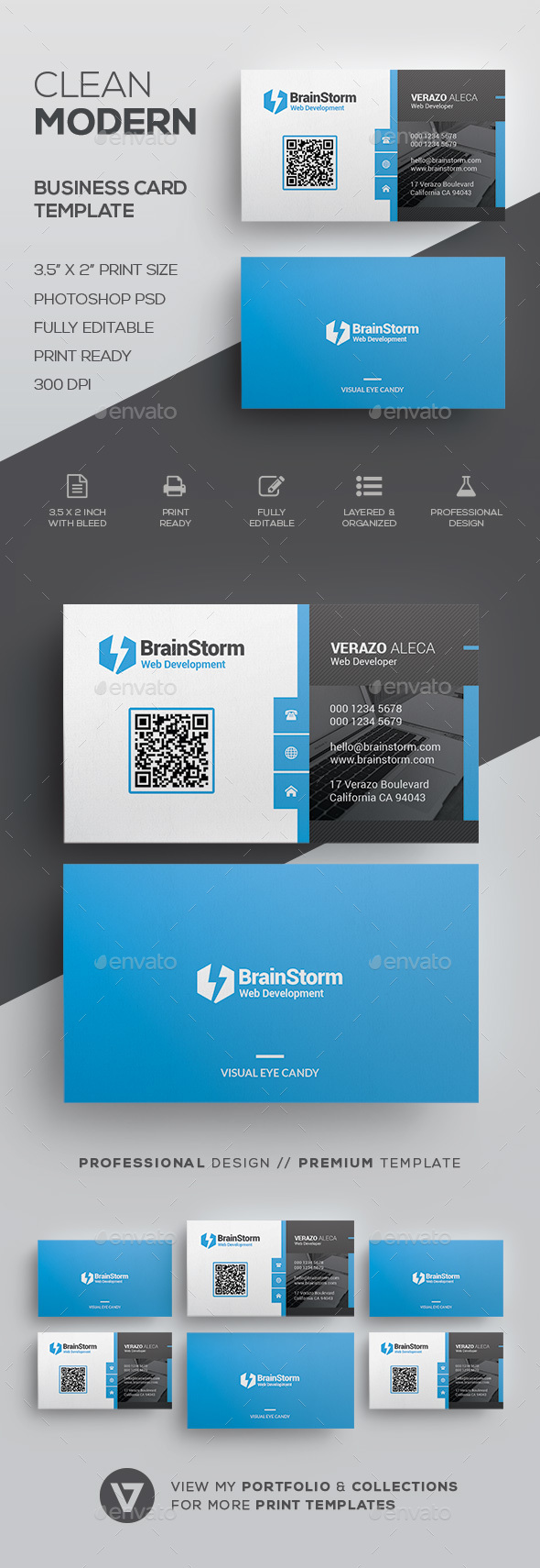 Modern Business Card Template - Corporate Business Cards