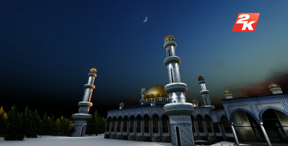 Ramadan Mosque and Arabian Muslim People