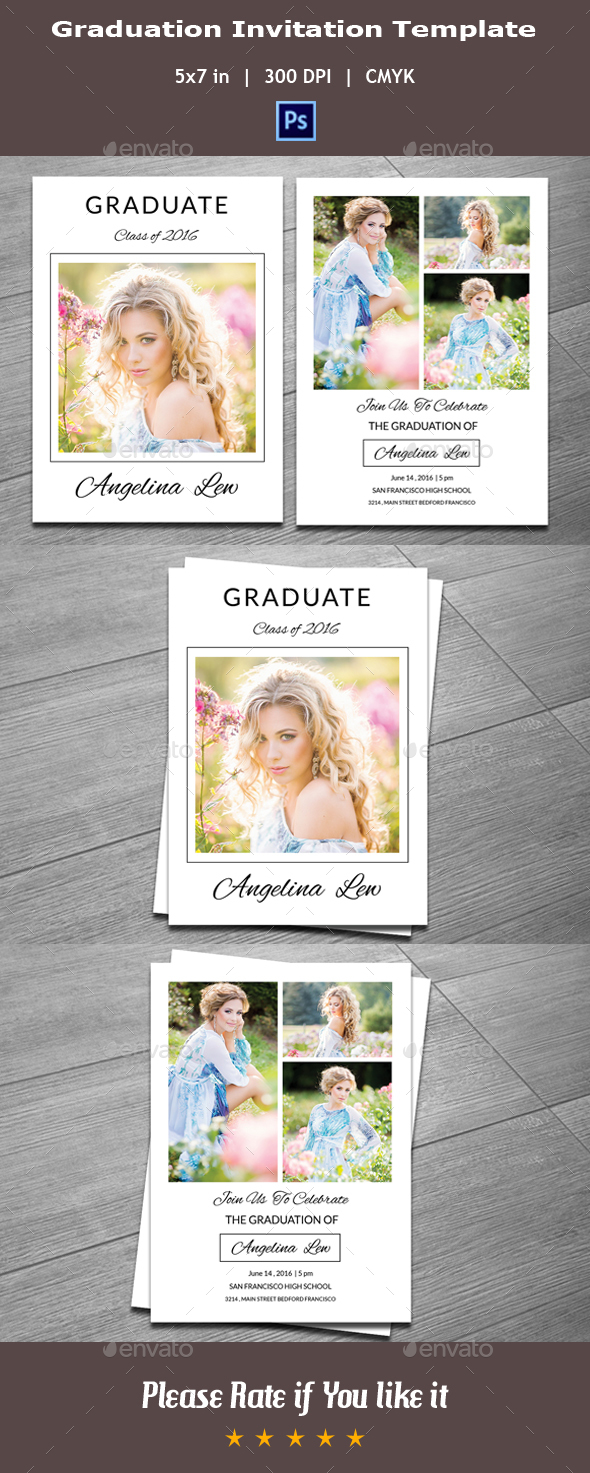 Graduation Invitation Template V06 - Invitations Cards & Invites