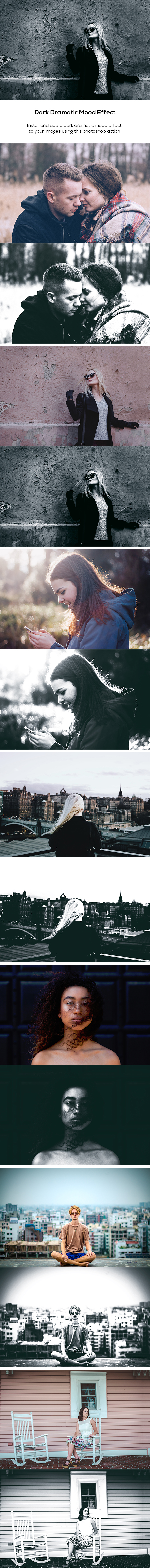 Dark Dramatic Mood Effect - Photo Effects Actions