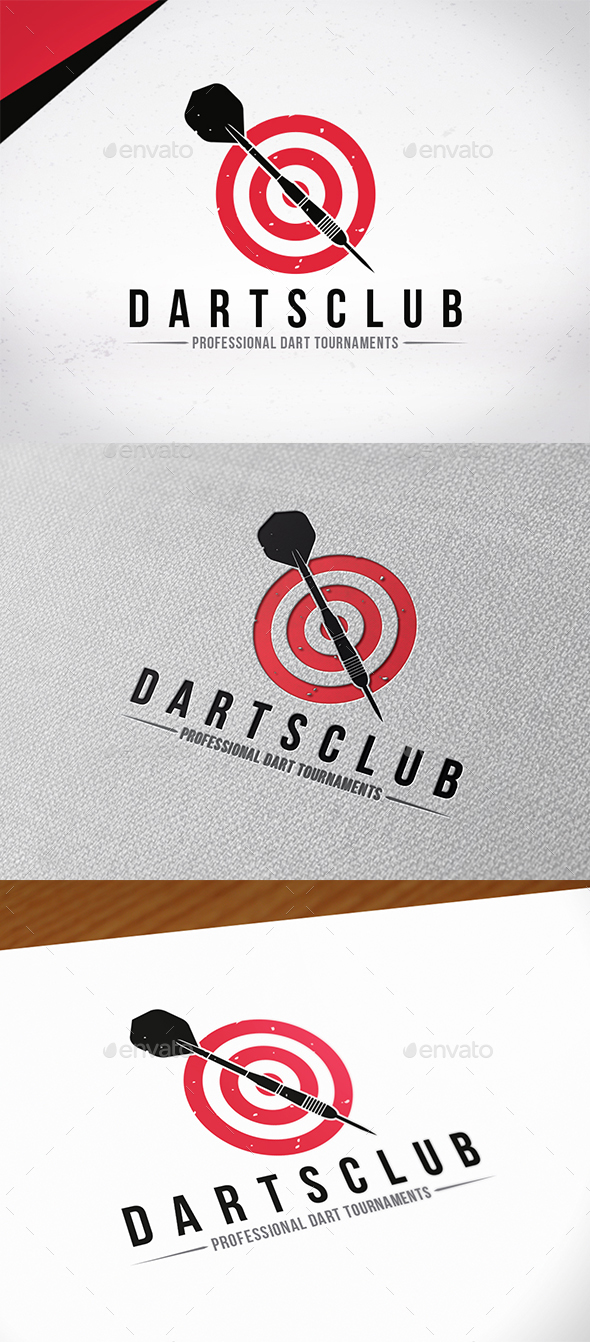 Darts Club Logo Template - Sports Logo Templates