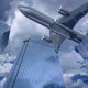 Airplane Above City - VideoHive Item for Sale