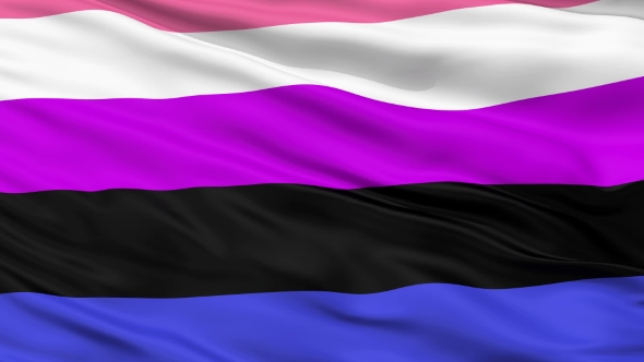 Gender Fluidity Pride  Waving Flag alt