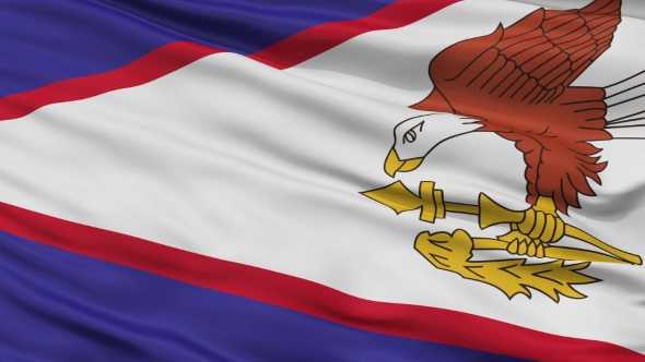Waving National Flag of American Samoa alt