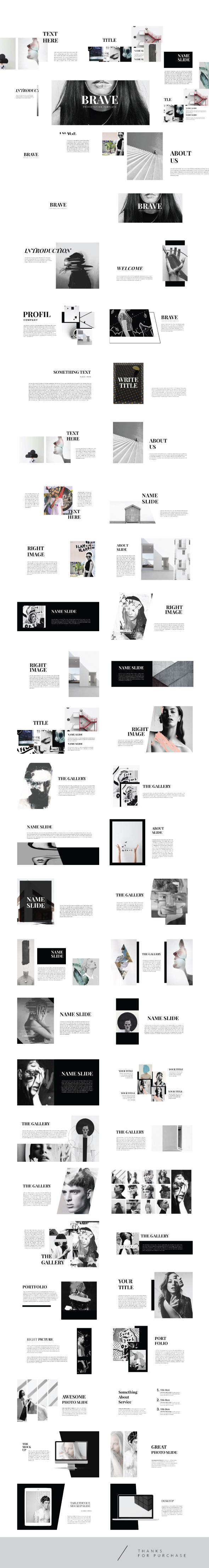 Brave - Clean Keynote Template Creative - Creative Keynote Templates