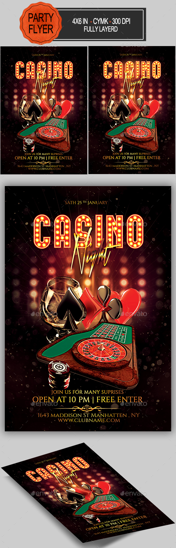 Casino flyer - Clubs & Parties Events