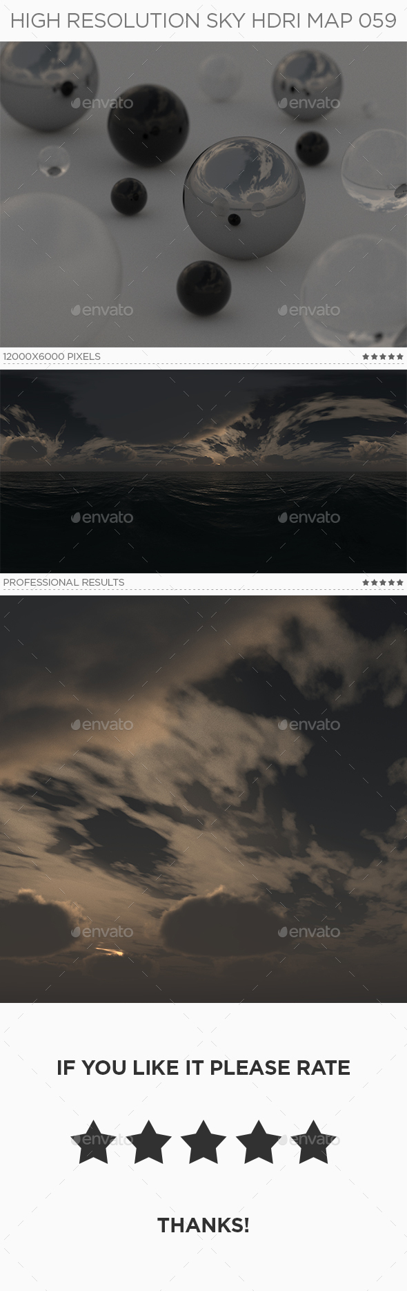 High Resolution Sky HDRi Map 059 - 3DOcean Item for Sale