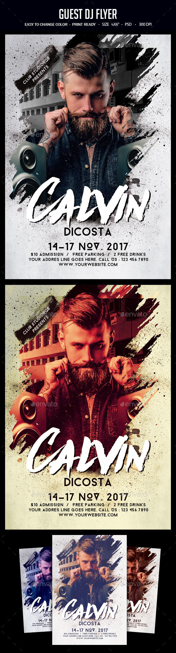 Guest Dj Flyer - Clubs & Parties Events