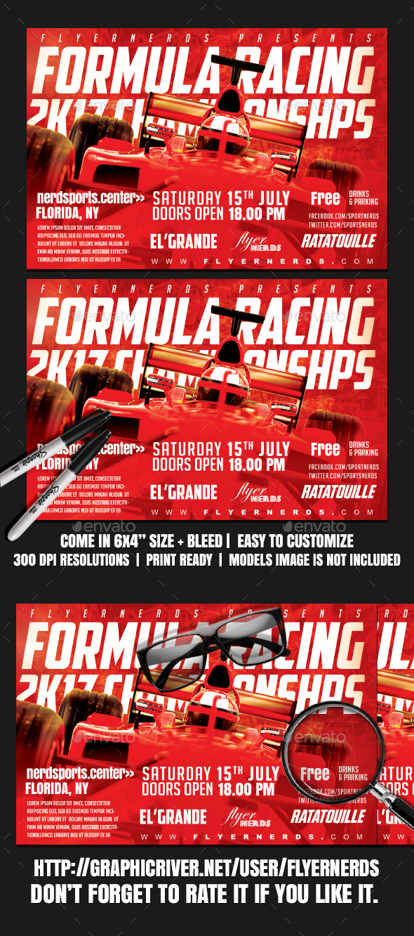 Formula Racing 2K17 Championships Sports Flyer - Sports Events
