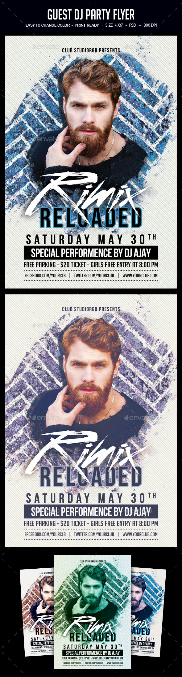 Guest Dj Party Flyer - Clubs & Parties Events