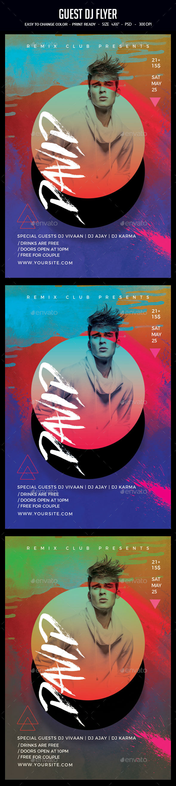 Guest Dj Flyer - Clubs & Parties Events