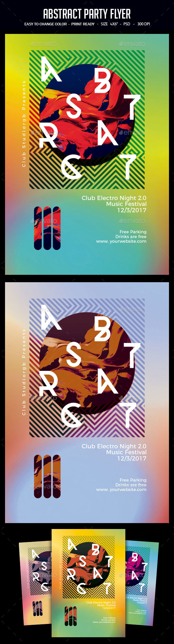 Abstract Party Flyer - Clubs & Parties Events