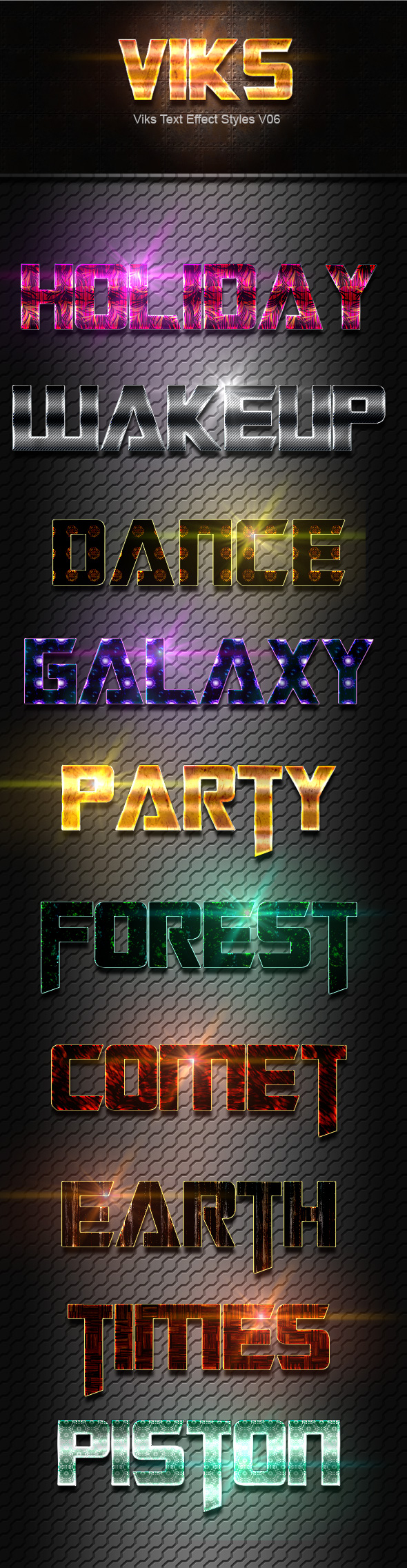 Viks Text Effect Styles V06 - Text Effects Styles
