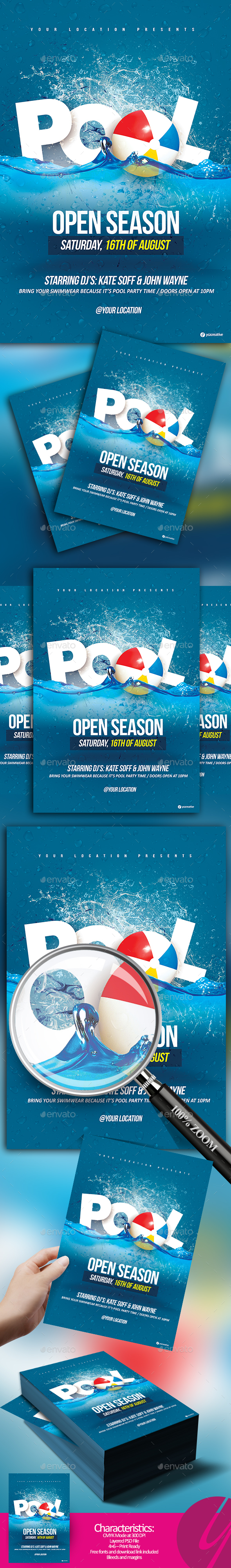 Pool Party Flyer - Clubs & Parties Events