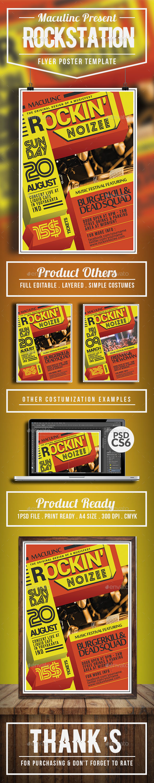 Rockstation Flyer/Poster Vol.2 - Concerts Events