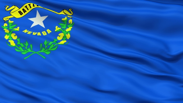 Waving National Flag of Nevada