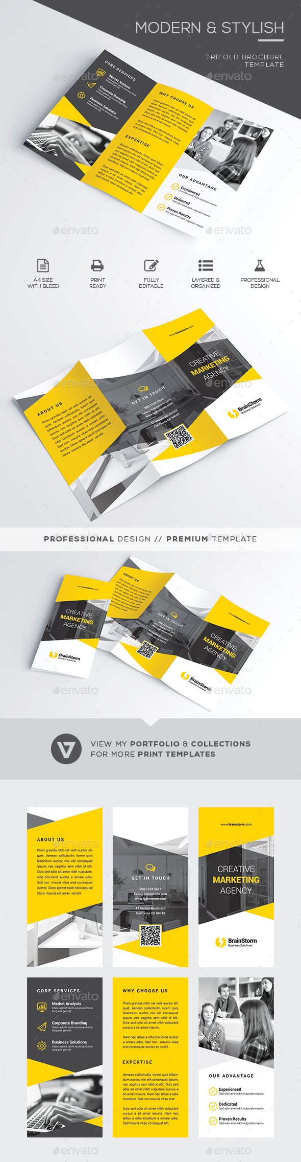 Trifold Brochure Template - Corporate Brochures