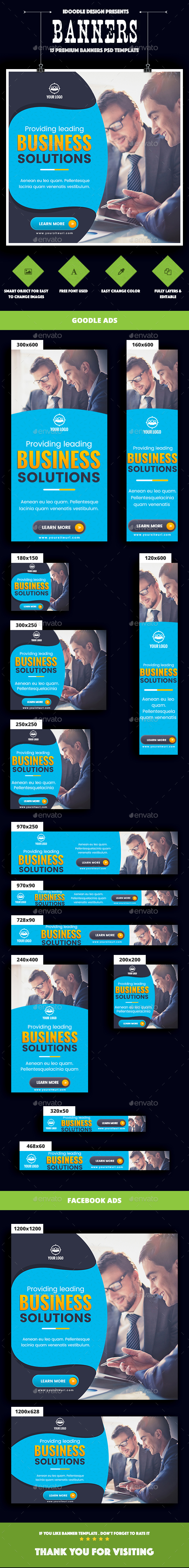 Business, Corporate Banner Ads - Banners & Ads Web Elements