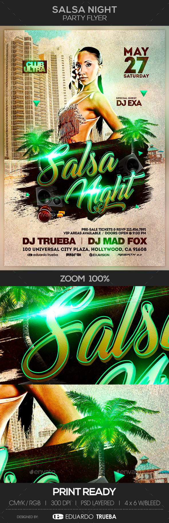 Salsa Night Party Flyer By Eduardotrueba