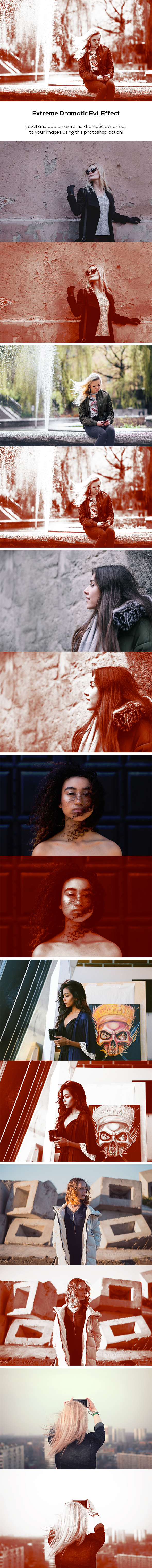 Extreme Dramatic Evil Effect Action - Photo Effects Actions