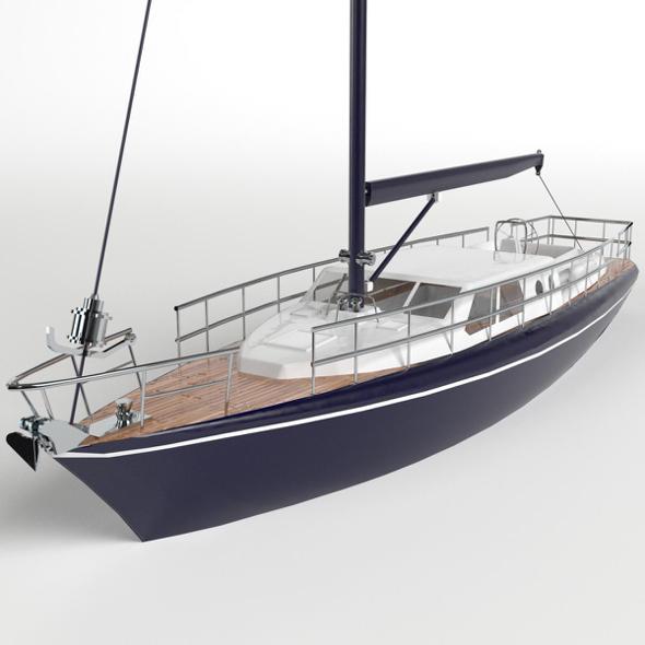 Berthed Sailboat - 3DOcean Item for Sale