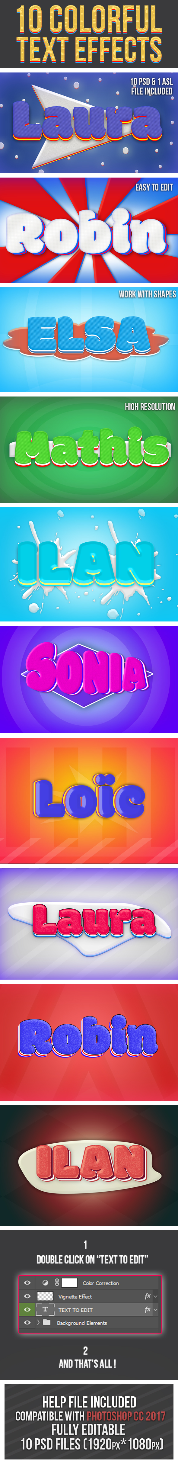 Colorful Text Effects 3 - Text Effects Styles