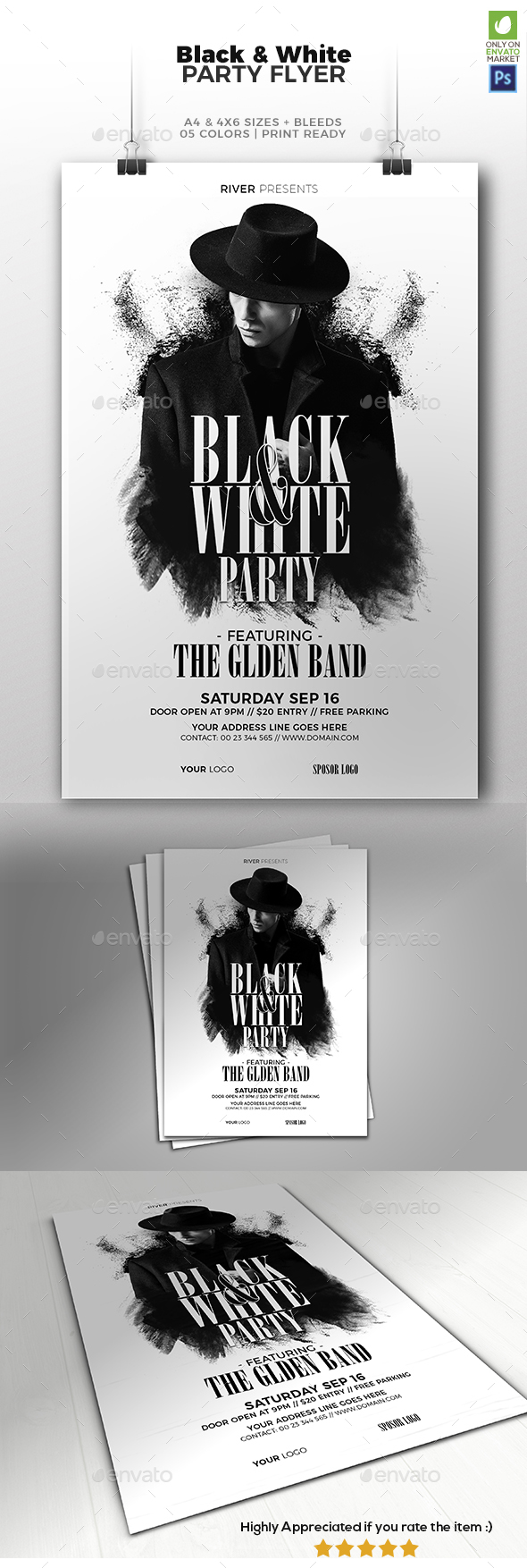 Black & White Party Flyer