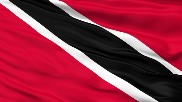Waving National Flag of Trinidad and Tobago alt