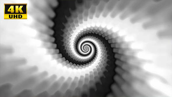 Spiral Black & White ~ Dragon Skin 4K